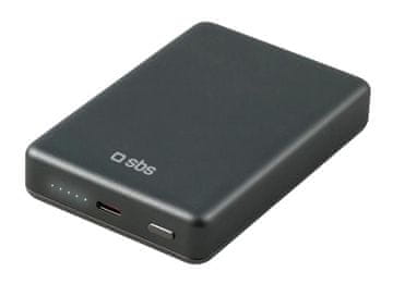 SBS Powerbank 10000mAh 20W s MagSafe-om, siva