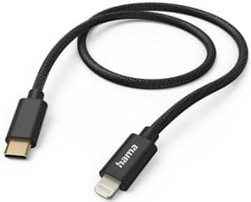 Hama Kabel za punjenje/podatkovni materijal USB-C - Lightning 1,5 m Crni