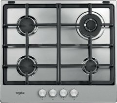 Whirlpool TGML661IX plinska ploča za kuhanje s više razina plamena, dvostruka kruna, wok plamenik, 58 cm, nehrđajući čelik