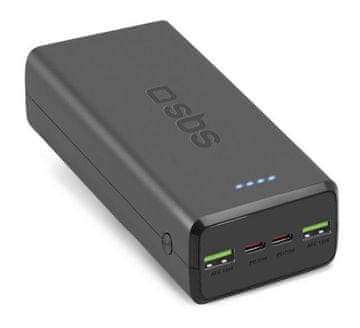 SBS Powerbank 30000mAh 2xUSB-C 2xUSB-A Crna TTBB30000PD20K