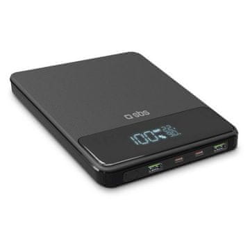 SBS Powerbank Power Lite LCD 20000 mAh 100W Isporuka Crna