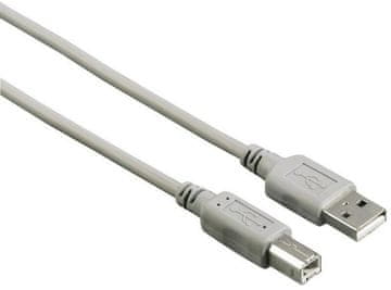Hama Premium USB 2.0 kabel tip A - B 5 m sivi