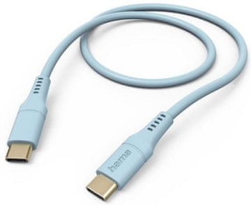 Hama fleksibilni USB-C kabel za punjenje/podatkovne podatke - 1,5 m plavi