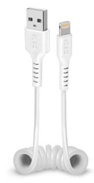 SBS USB-A - Lightning kabel spiralni bijeli
