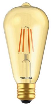 TOSHIBA Filament Amber ST64 LED žarulja 400lm 4.5W 2200K E27