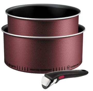 Tefal Ingenio Simply Cook set posuđa (3 komada) L7248453 bordo i crna