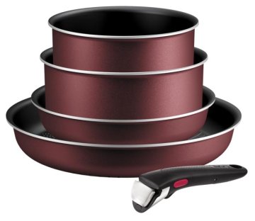 Tefal L7249602 Set posuđa u bordo-crnoj boji