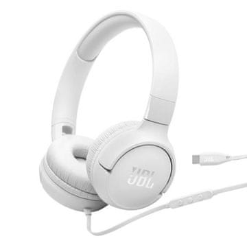 JBL Tune 520 USB-C žičane slušalice bijele boje