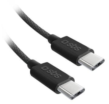 SBS USB-C kabel 1,5 m crne boje TECABLETISSUETCK