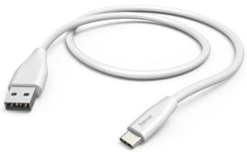 Hama kabel za punjenje/podatkovni kabel USB-A - USB-C 1,5 m bijeli