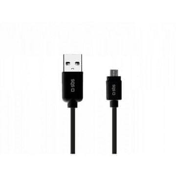SBS USB 2.0 - mikro kabel od 1 m crne boje