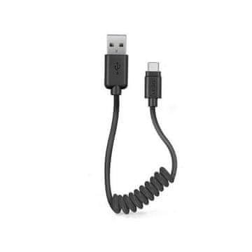 SBS USB Type-C kabel 0,5 m spiralni crni