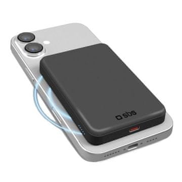 SBS Powerbank 5000 mAh MagSafe Qi2 TEBB5000QI2 Crna