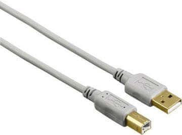 Hama USB 2.0 kabel tip A - B 1,5 m sivi