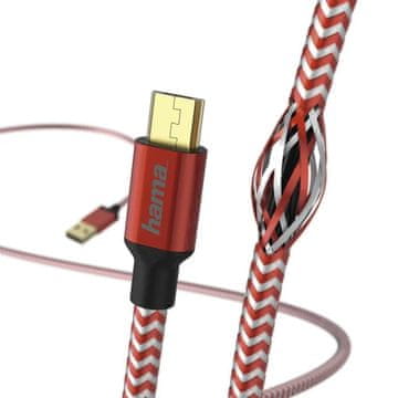 Hama Data Reflected microUSB 1,5M Micro USB kabel, crveni 201556