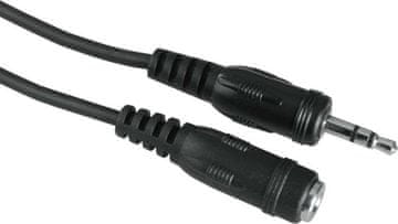 Hama produžni kabel s utičnicom 3,5 mm, 5 m, crni
