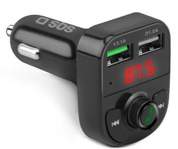 SBS Auto punjač/ FM odašiljač 15W TECARFM2USB