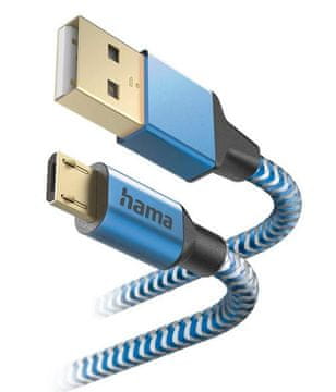 Hama USB-A micro USB kabel - 1,5 m plavi
