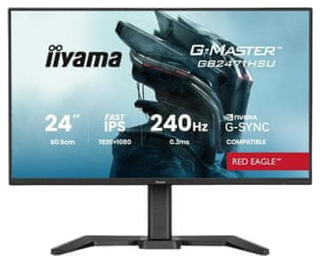 iiyama G-Master Red Eagle GB2471HSU-B1 monitor 23.8 FHD IPS 0.3ms 240Hz G-Sync HDR10 crni