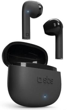 SBS bežične slušalice u jednoj boji, crne