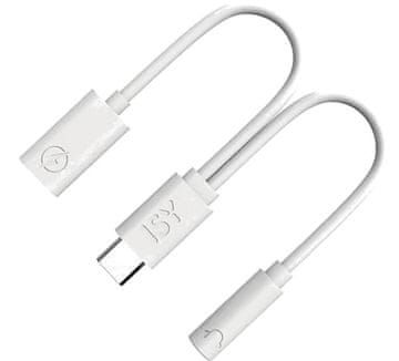 Adapter USB-C - mini Jack 3,5 mm/USB-C (utičnica) IKA-1001 2U1 NA AUDIO I USB - Bijeli