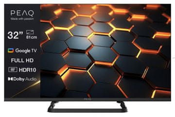 PTV 32GF-5025C 32" FHD LED TV Google TV HDR10 Crni