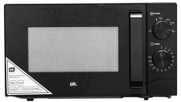 Mikrovalna pećnica OMW 2024-1 B Crna 20l 700W 6 razina snage Tanjur Timer Odmrzavanje