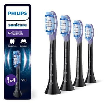 Philips Premium Gum Care HX9054/88 glave četkice za zube, 4 kom, crne