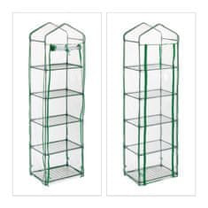 Northix Balkonski staklenik s 5 polica i PVC folijom