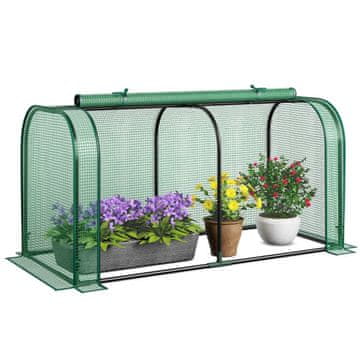 Northix 2-u-1 mini staklenik 118x55x60 cm PE pokrov i rolo vrata