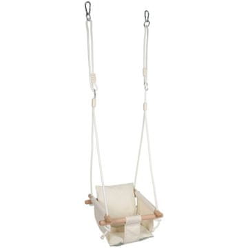 Small foot Drvena ljuljačka za bebe i malu djecu - Bež