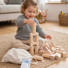 Small foot Dječji drveni kockice, set od 50 komada