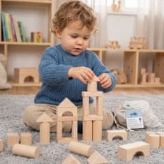 Small foot Dječji drveni kockice, set od 50 komada