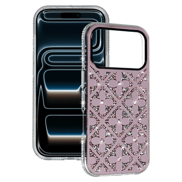 Onasi Diamond Flower silikonska maskica za Samsung Galaxy S26 Ultra 5G - roza