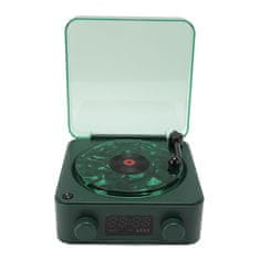 VYZIO® Retro Bluetooth zvučnik s projekcijom valova, RGB LED svjetla, USB punjiva baterija 1500 mAh | VIVAPLAY Zelena