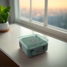 VYZIO® Retro Bluetooth zvučnik s projekcijom valova, RGB LED svjetla, USB punjiva baterija 1500 mAh | VIVAPLAY Zelena