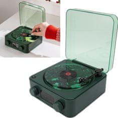 VYZIO® Retro Bluetooth zvučnik s projekcijom valova, RGB LED svjetla, USB punjiva baterija 1500 mAh | VIVAPLAY Zelena