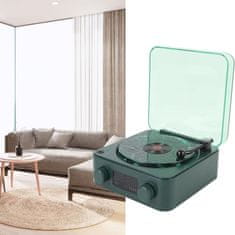 VYZIO® Retro Bluetooth zvučnik s projekcijom valova, RGB LED svjetla, USB punjiva baterija 1500 mAh | VIVAPLAY Zelena