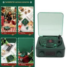 VYZIO® Retro Bluetooth zvučnik s projekcijom valova, RGB LED svjetla, USB punjiva baterija 1500 mAh | VIVAPLAY Zelena