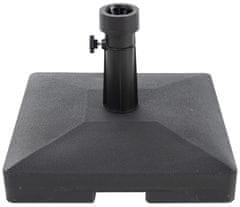 Rojaplast Betonski stalak za suncobran, 15 kg, crni, kvadratni oblik