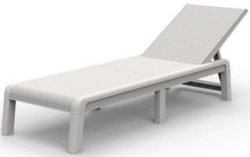 KETER ATLAS MALLORCA Ležaljka, Podesiva, Bijela, Otporna na UV, Laka za Održavanje