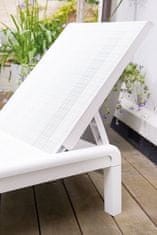 KETER ATLAS MALLORCA Ležaljka, Podesiva, Bijela, Otporna na UV, Laka za Održavanje
