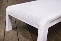 KETER ATLAS MALLORCA Ležaljka, Podesiva, Bijela, Otporna na UV, Laka za Održavanje