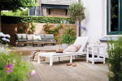 KETER ATLAS MALLORCA Ležaljka, Podesiva, Bijela, Otporna na UV, Laka za Održavanje