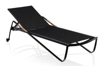 Kettler KETTLER DIAMOND aluminijska ležaljka s tikovim naslonima, antracit/antracit