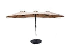 Rojaplast Dvostruki Kantilever Suncobran 456x270cm Bež s Čvrstom Konstrukcijom