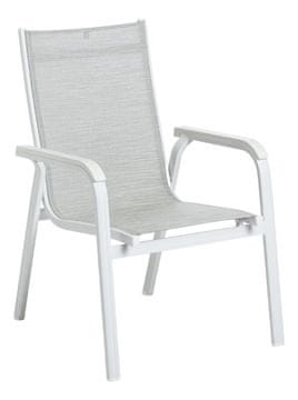 Kettler KETTLER BASIC PLUS aluminijska stolica za slaganje, bijela/svijetlosiva