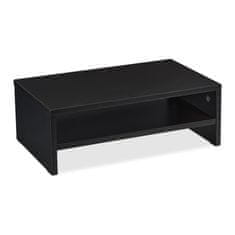 Northix Crni stalak za monitor čelik plastika 40x20 cm ergonomski