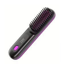 FRILLA® Bežično glačalo za kosu s baterijom 2000 mAh, 3 temperature (160–200°C), prijenosna četka za ravnanje | STRAIBRU