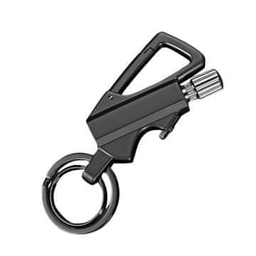 HOME & MARKER® 3-u-1 privjesak za ključeve za preživljavanje s magnezijevim upaljačem, otvaračem boca i karabinerom, 9 cm | PERMAIGNITE